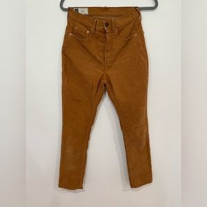 Brown corduroy Gap cigarette pants size 27